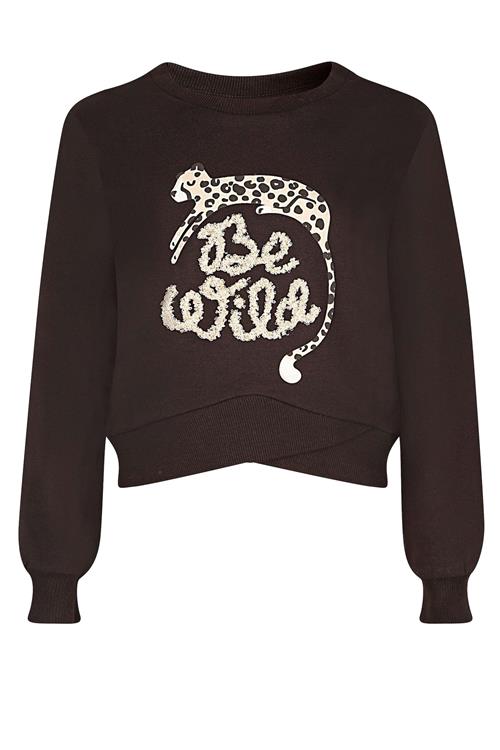 happy girls Sweatshirt  beige / mørkebrun