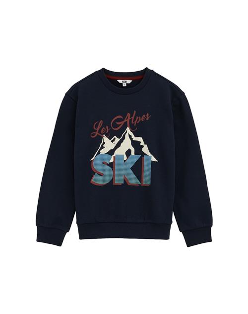 WE Fashion Sweatshirt  marin / mørkerød / hvid