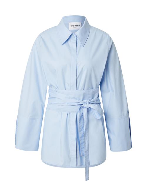 noar studios Bluse 'BELTED SHIRT'  blå