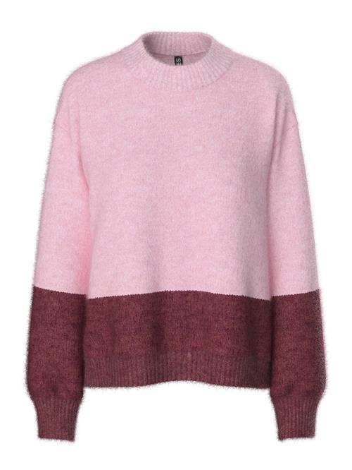 PIECES Pullover 'PCIvy'  lyserød / vinrød