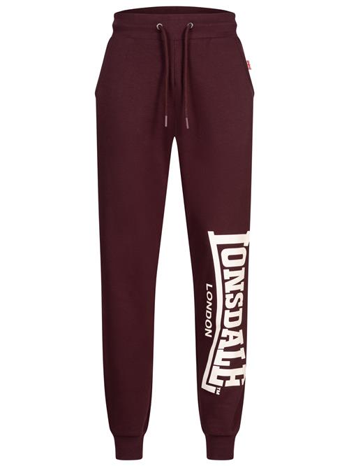 LONSDALE Bukser  vinrød / hvid