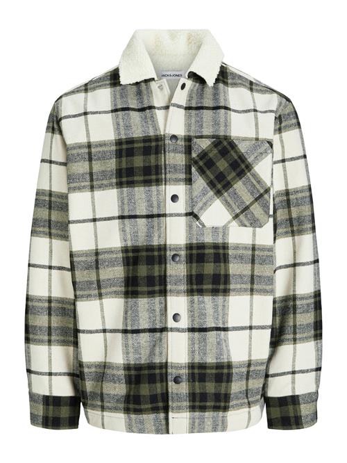 JACK & JONES Overgangsjakke 'JJZac'  oliven / sort / hvid