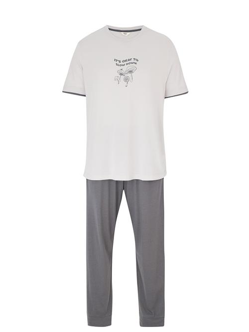 Dagi Pyjamas lang  grå / lysegrå