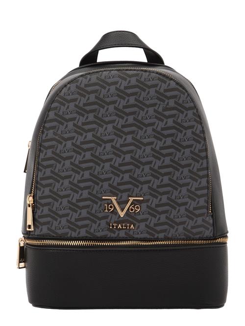 19V69 ITALIA Rygsæk 'Robi AOP'  basalgrå / sort