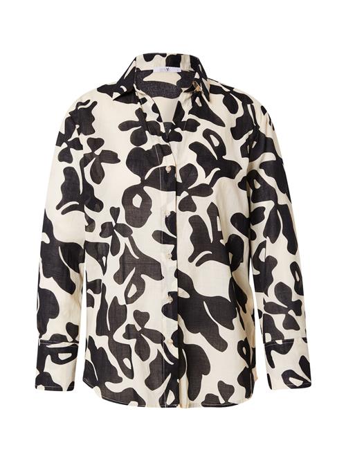 Hailys Bluse 'Al44va'  sort / uldhvid