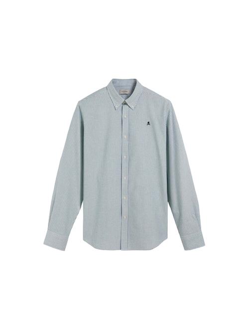 Scalpers Skjorte 'New Oxford'  grøn / hvid