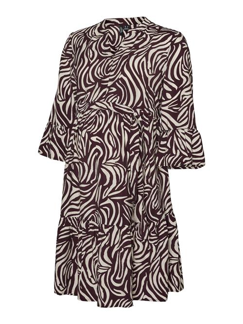Vero Moda Maternity Kjole 'VMMJosie'  mørkebrun / lysegrå