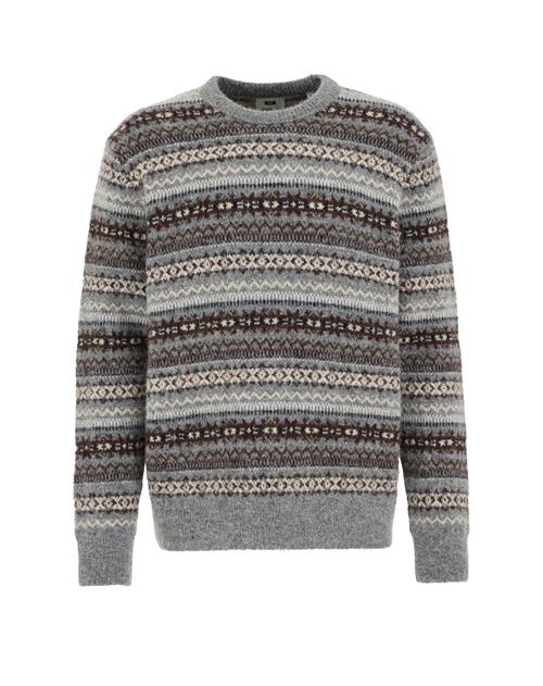 WE Fashion Pullover  brun / grå / naturhvid