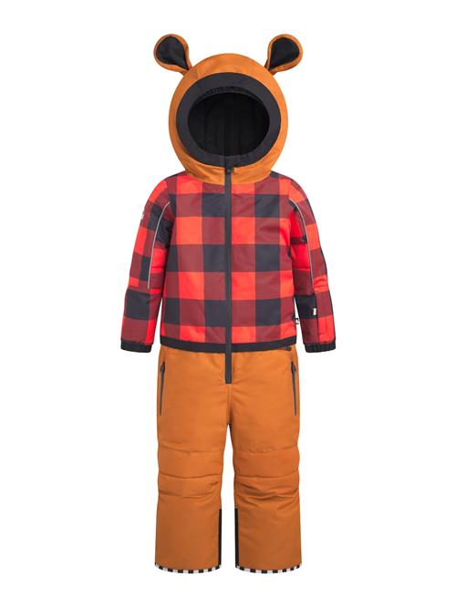 WeeDo Funktionsjakkesæt 'TEDDYDO'  brun / rød / sort