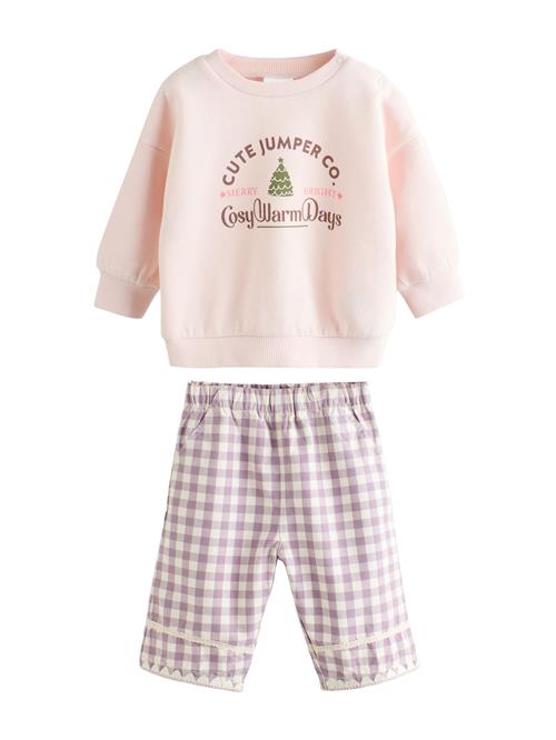 Next Sæt  grøn / pastellilla / pastelpink / hvid