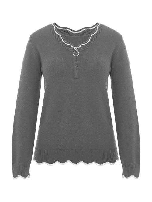 Imily Bela Pullover  grå / hvid