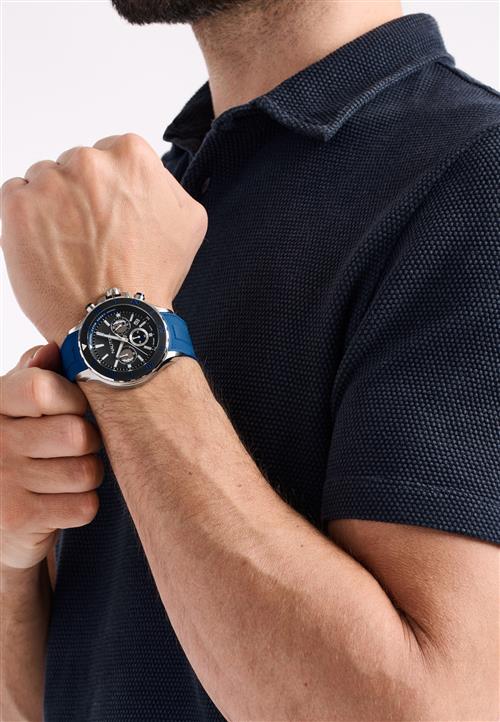 NAUTICA Analogt ur 'NST'  blå / sort / hvid