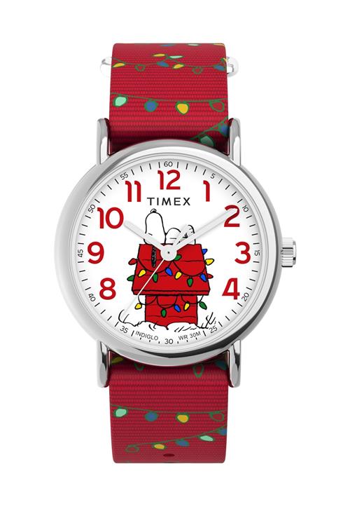TIMEX Analogt ur 'Peanuts Weekender Holiday'  blandingsfarvet / rød