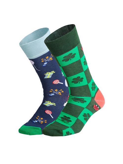 DillySocks Sokker 'Lucky Celebration'  navy / pastelblå / grøn / mørkegrøn