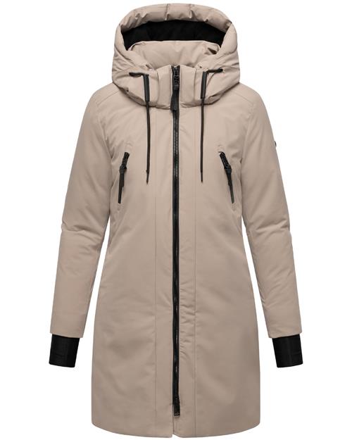 NAVAHOO Vinterfrakke 'Zart 14'  taupe / sort