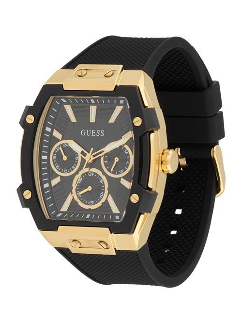 GUESS Analogt ur 'Phoenix'  guld / lysegrå / sort