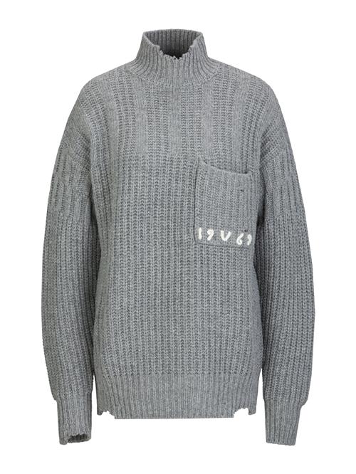 19V69 ITALIA Pullover 'Rosanna'  grå-meleret / hvid