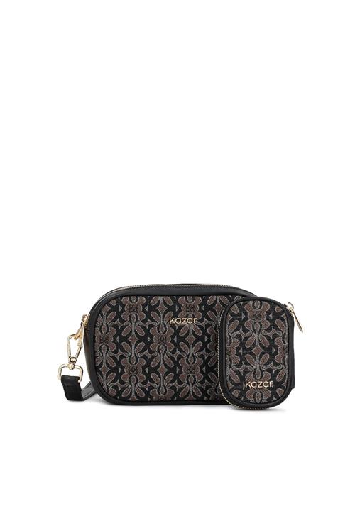 Kazar Skuldertaske  brun / grå / sort