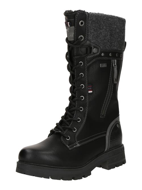 MUSTANG Snørestøvler  sort