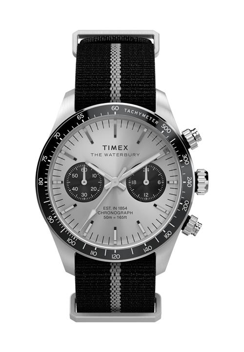 TIMEX Analogt ur 'Waterbury Heritage'  sort / sølv
