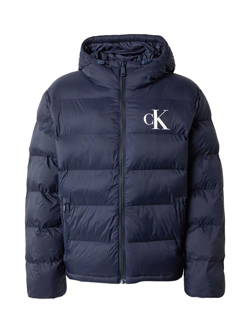 Calvin Klein Jeans Vinterjakke  mørkeblå / hvid