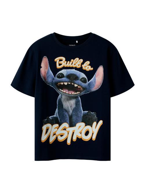 NAME IT Shirts 'NKMNILA STITCH'  navy / indigo / orange / lys pink