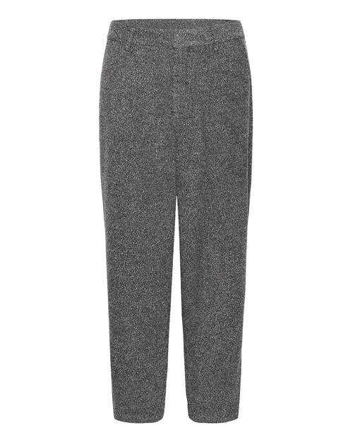 Kaffe Bukser med lægfolder 'KAAlba'  grå-meleret