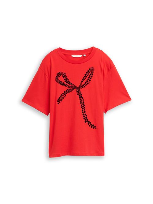 TOM TAILOR DENIM Shirts  rød / sort