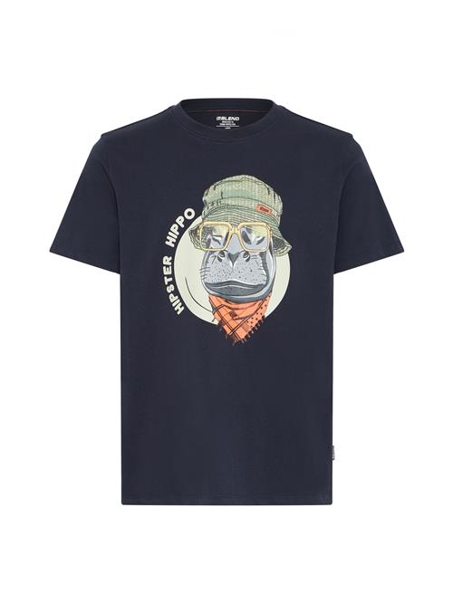 BLEND Bluser & t-shirts 'BHKURT FUNNY'  natblå / grå / pastelgrøn / orange