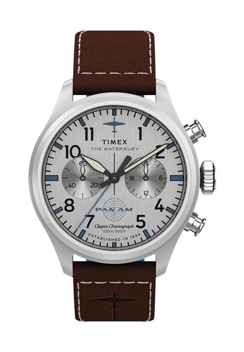 TIMEX Analogt ur 'Timex x Pan Am® Waterbury Ace Chronograph'  brun