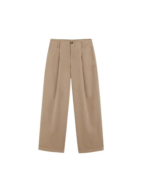 Scalpers Bukser med lægfolder  beige