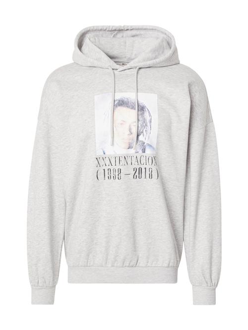Only & Sons Sweatshirt 'ONSTENTACION'  lysegrå / sort / hvid
