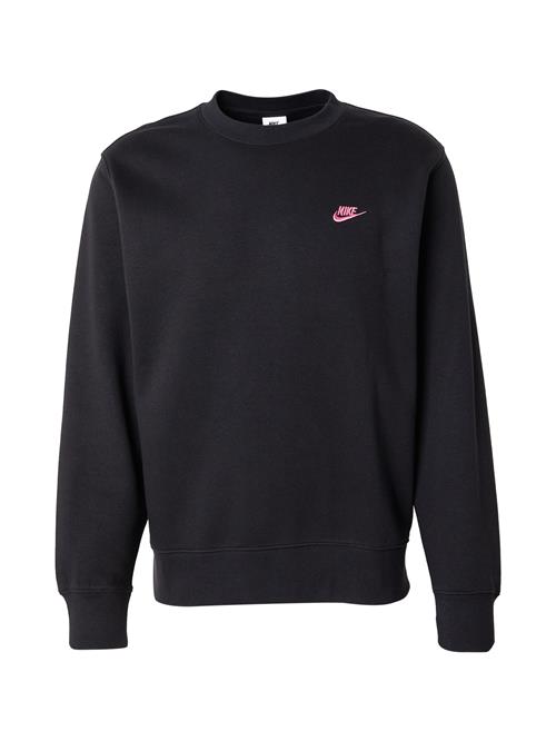 Nike Sportswear Sweatshirt 'CLUB'  lyserød / sort