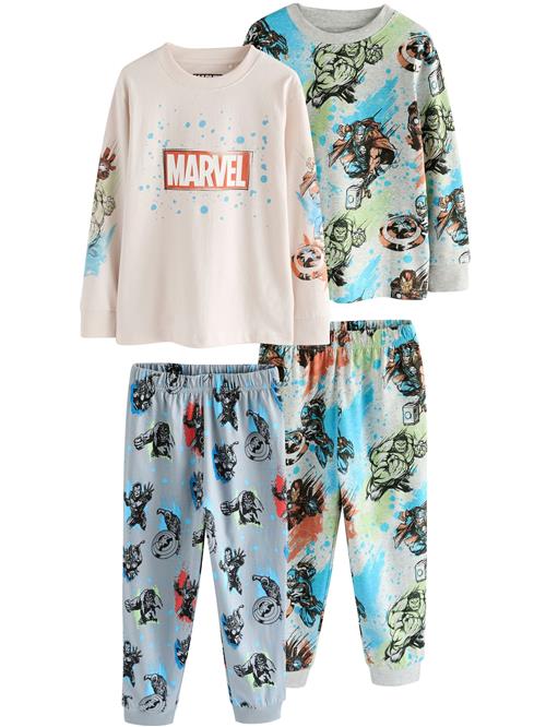 Next Nattøj  røgblå / grå-meleret / grøn / uldhvid