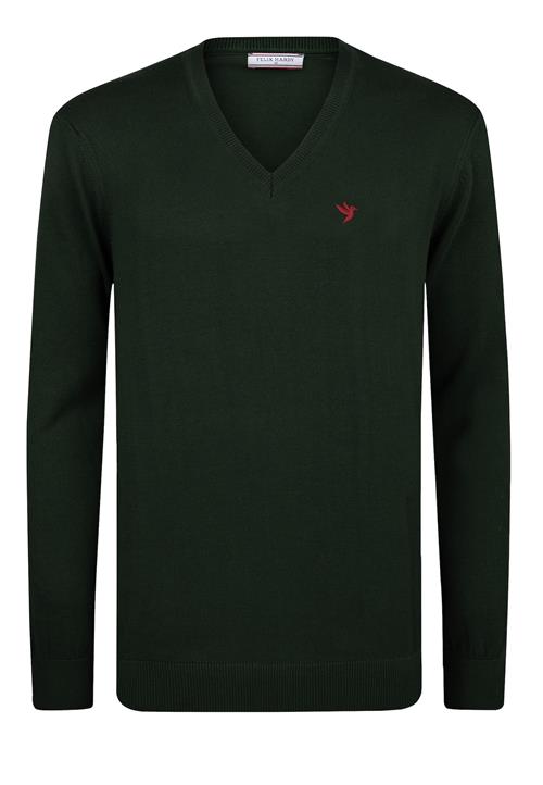Felix Hardy Pullover  mørkegrøn / rød
