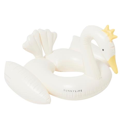SUNNYLiFE Princess Swan Oppustelig Badering Til Børn Cream  Cream-One Size  Creme  One Size  unisex