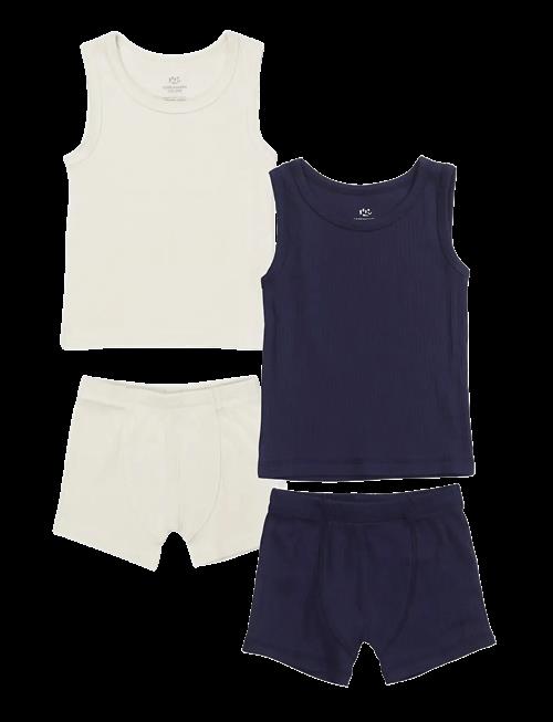 Copenhagen Colors | Rib Jersey 2Pack Tank-Top And Boxershorts | 86