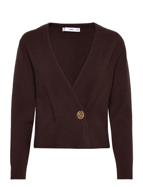 Mango | Cross-Over Cardigan With Jewel Button | XS