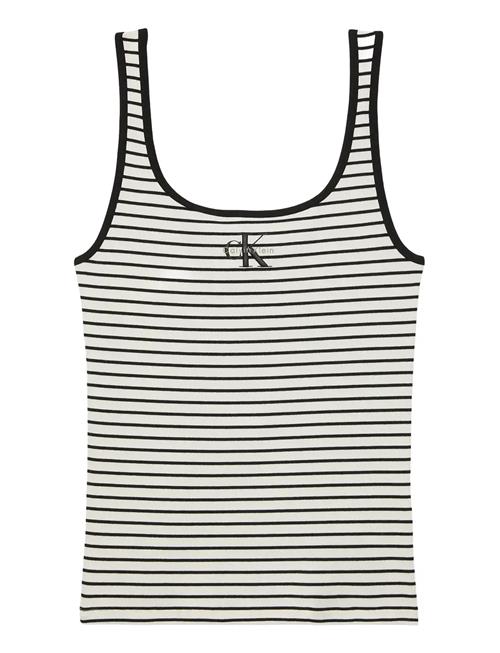 Calvin Klein Jeans | Striped Monologo Scoop Nk Rib Ta | S