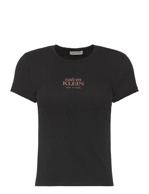 Calvin Klein Jeans | Ss 2X2 Baby Rib Logo Baby Tee | XS