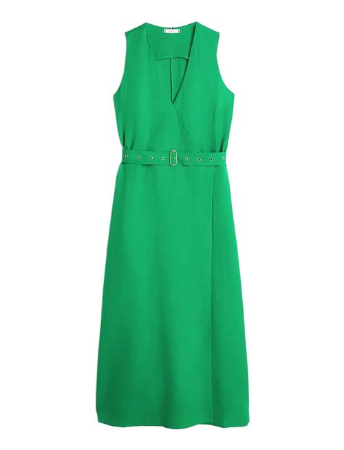 Tommy Hilfiger | Vis/Linen Belted Midi Ns Dress | M