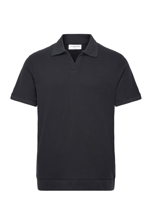 Lindbergh | Open Collar Structure Rib Polo | M
