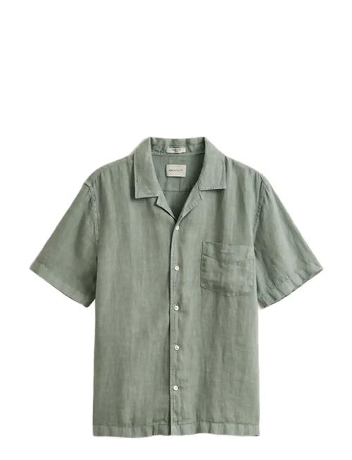 GANT | Reg Gmnt Dyed Linen Ss Camp Shirt | M