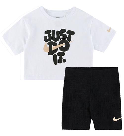 Nike Shortssæt - T-shirt/Shorts - Sort m. Print