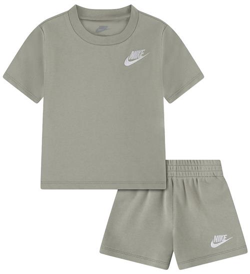 Nike Shortssæt - T-shirt/Shorts - Spruce Fog m. Logo