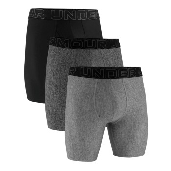Under Armour 3P Performance Tech Solid 9in Boxers Grå/Sort polyester Large Herre