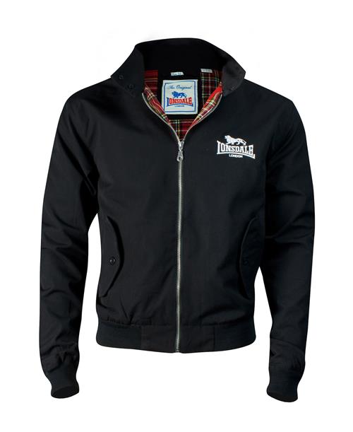 LONSDALE Overgangsjakke 'Harrington'  sort / hvid