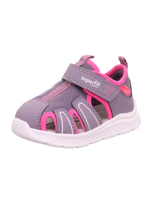 SUPERFIT Åbne sko 'Wave'  mørkelilla / lys pink / hvid