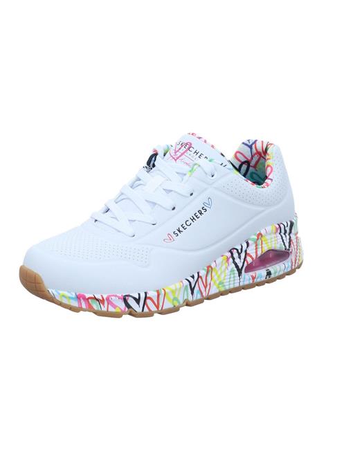 SKECHERS Sneaker low 'Uno - Loving Love'  blå / gul / pink / hvid