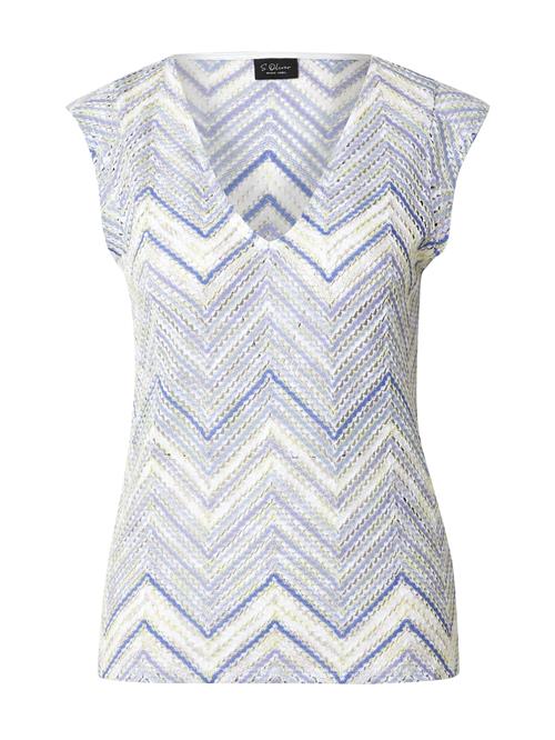 s.Oliver BLACK LABEL Sticktop  lyseblå / lysegul / offwhite